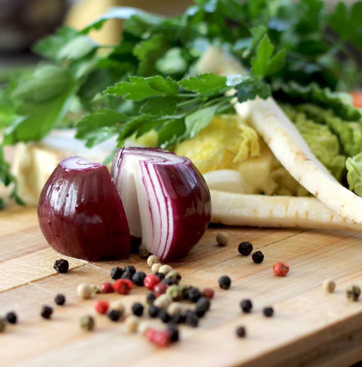Onion and Pepper on Cutting Board 1 Onion and Pepper on Cutting Board 1